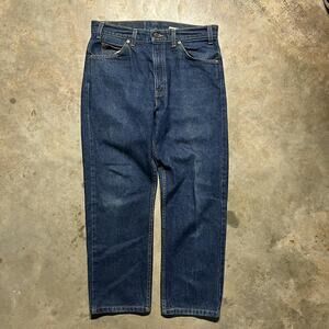 Vintage 90s Levi's 505 Regular Fit Dark Wash Jeans 32x27